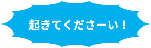 起きてくださーい！